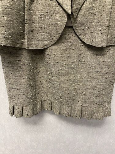 Chancelle 3pc Taupe/Beige Textured Dress Suit Size 14