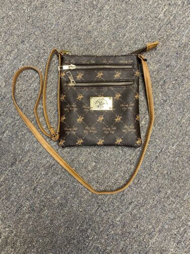 BEVERLY HILLS POLO CLUB Brown Cross Body Purse Handbag