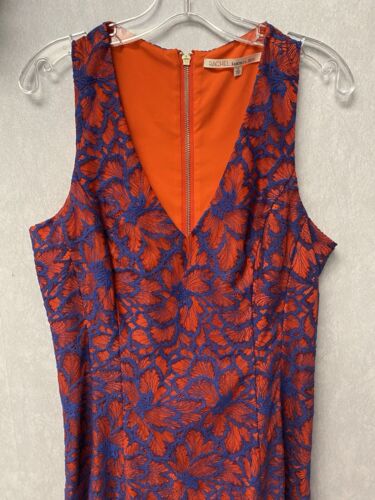 Rachel Roy Women's Red/Blue Two-Tone Lace Fit & Flare Dress Size 12