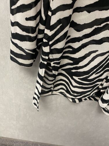 Zebra Print Button Down Blouse Size 24