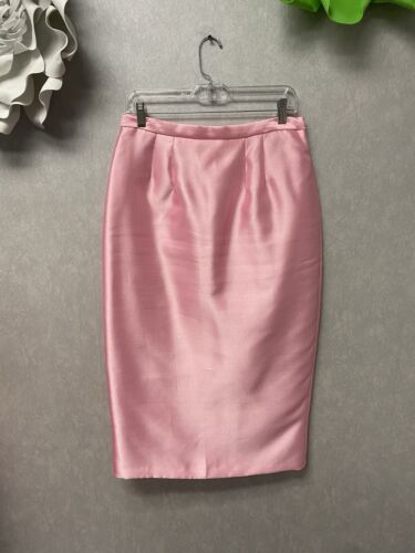 Lily & Taylor Pink w/ Pearls 2pc Dress Suit Size 12