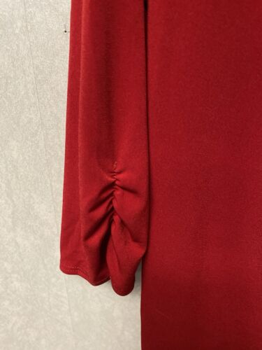 AGB Red Faux Wrap Blouse Size Large