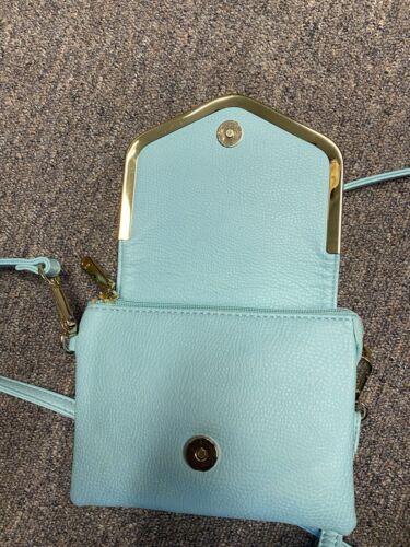 Charming Charlie  Mint/Gold Crossbody/ Wristlet Bag