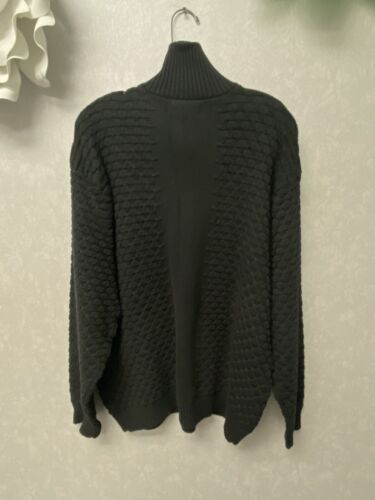 LaVané New York - Black Double Zip Knit Sweater Rare Size XL