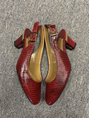 J.Renee Womens Malree Deep Red Patent Dress Heels Shoes 8 Medium