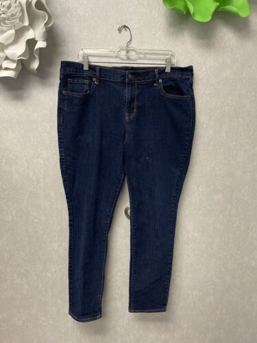 Old Navy Jeans 16R Short Curvy Skinny Dark Wash Mid-Rise Stretch Blue Women's