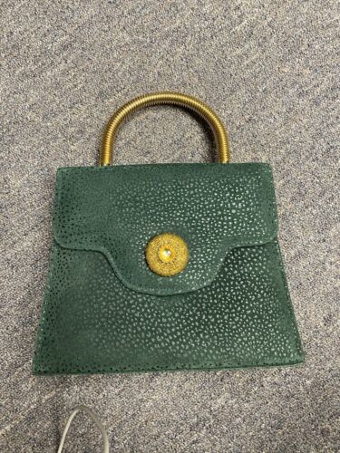 Vintage  green and gold handbag