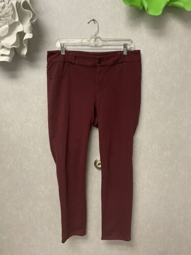 Lane Bryant Burgundy Jeans 14 High-Rise Ultimate Stretch Skinny