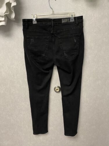 Mens DNA premium Wear distressed Jeans Black 34x30