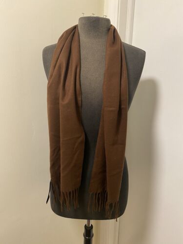 Coshmink Chocolate Fringed Scarf