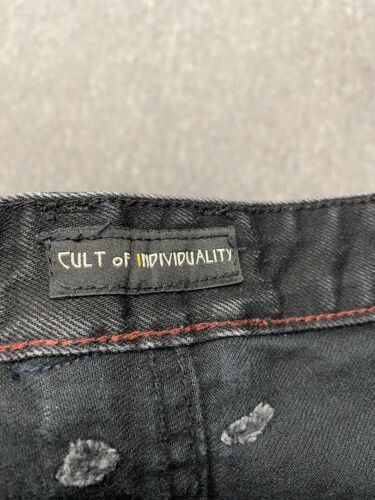 Cult of Individuality Heritage Jeans Men 36x34 Black Rebel Straight Pants