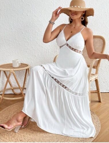 SHEIN Vcay White Maxi Dress Size XL NWT