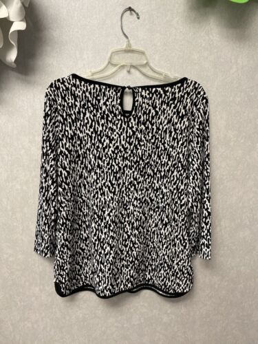 Liz Claiborne Black/white Blouse Size Large