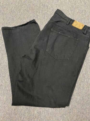 Polo Ralph Lauren Black Jeans Hampton Relaxed Straight Cotton Denim 46x32