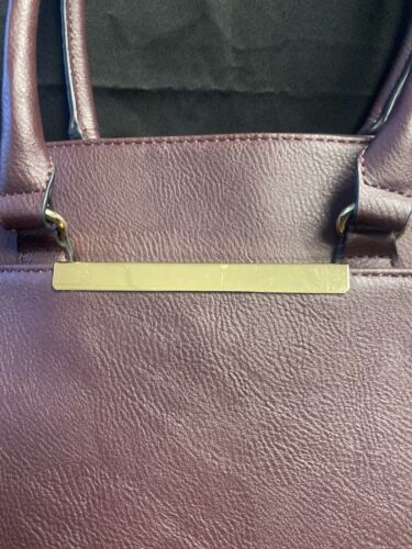 Apt 9 Maroon Tote Bag With Gold Hardware