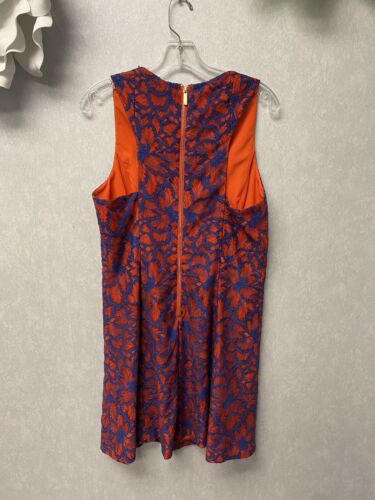 Rachel Roy Women's Red/Blue Two-Tone Lace Fit & Flare Dress Size 12