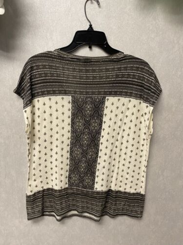 Lucky Brand Taupe/Cream Knit Top Size Medium