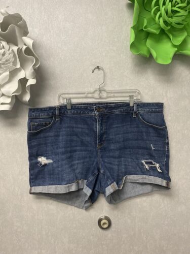 Old Navy Size 22 High-Rise O.G. Straight Secret-Smooth Pockets Roll Cuff Shorts