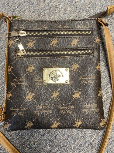 BEVERLY HILLS POLO CLUB Brown Cross Body Purse Handbag