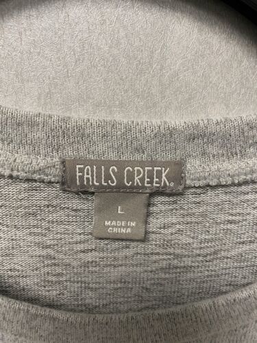 Falls Creek Grey Lightweight Sweater With Pearls Size Large