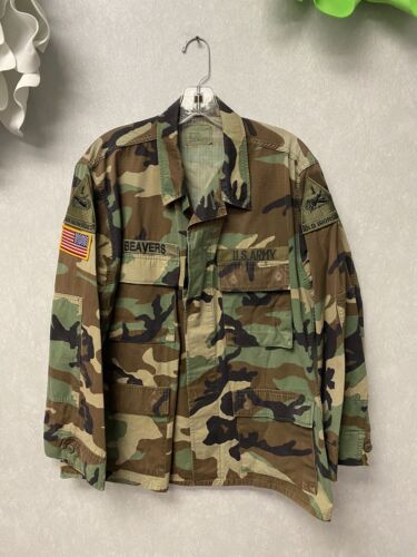 Custom US Army Camouflage Jacket Size Med NAW BIGGER!