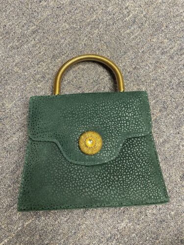 Vintage  green and gold handbag