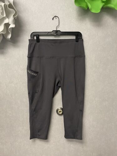 Neleus Sports Wear Grey Leggings Pockets Pull On Stretch Size XL