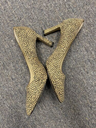 Women's Vince Camuto Natural Spotted Calf Hair Pointed Toe Heels Size 8.5