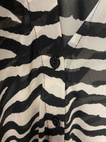 Zebra Print Button Down Blouse Size 24