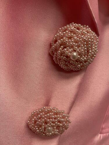 Lily & Taylor Pink w/ Pearls 2pc Dress Suit Size 12