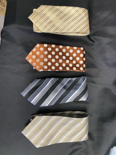 Perry Ellis Portfolio 100% Silk Lot of 4 men's ties