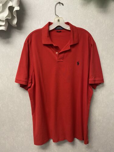 Polo Ralph Lauren Men's Red Polo Shirt Size XL Classic Fit