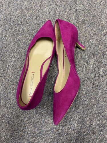 Women's VIA SPIGA Carola Fuschia Suede Pointed Toe Pumps  Sz: 7.5 ❤️