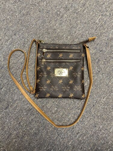 BEVERLY HILLS POLO CLUB Brown Cross Body Purse Handbag