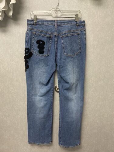 Very Vera Women's  Jeans Blue Size 12 Wide leg Stretch