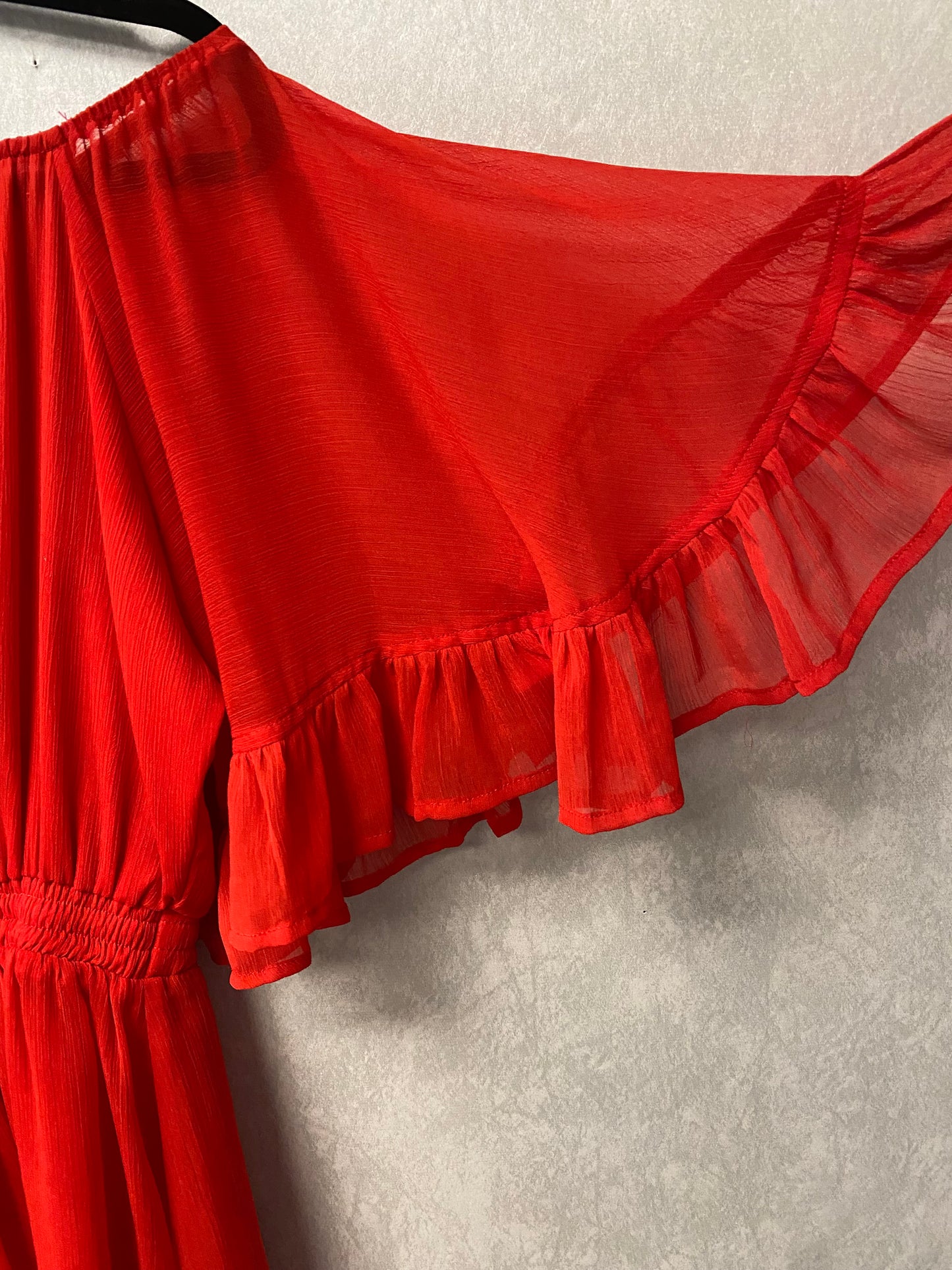 Endless Rose Red Ruffled Romper Size Small