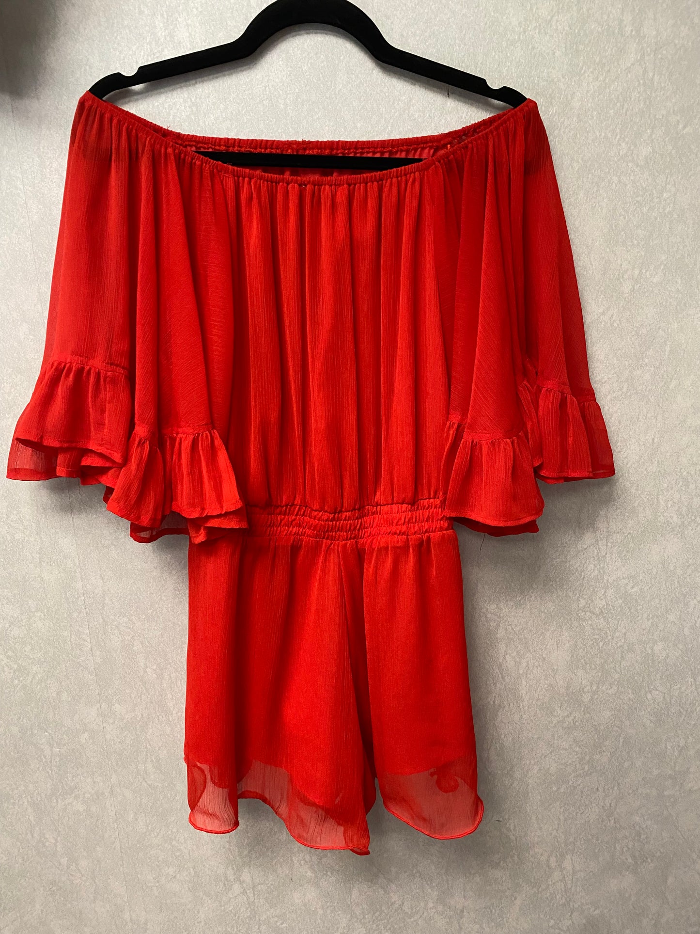 Endless Rose Red Ruffled Romper Size Small