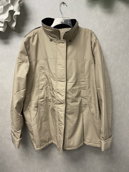 Tudor Court Beige Jacket Hooded And Reversible Size 3x