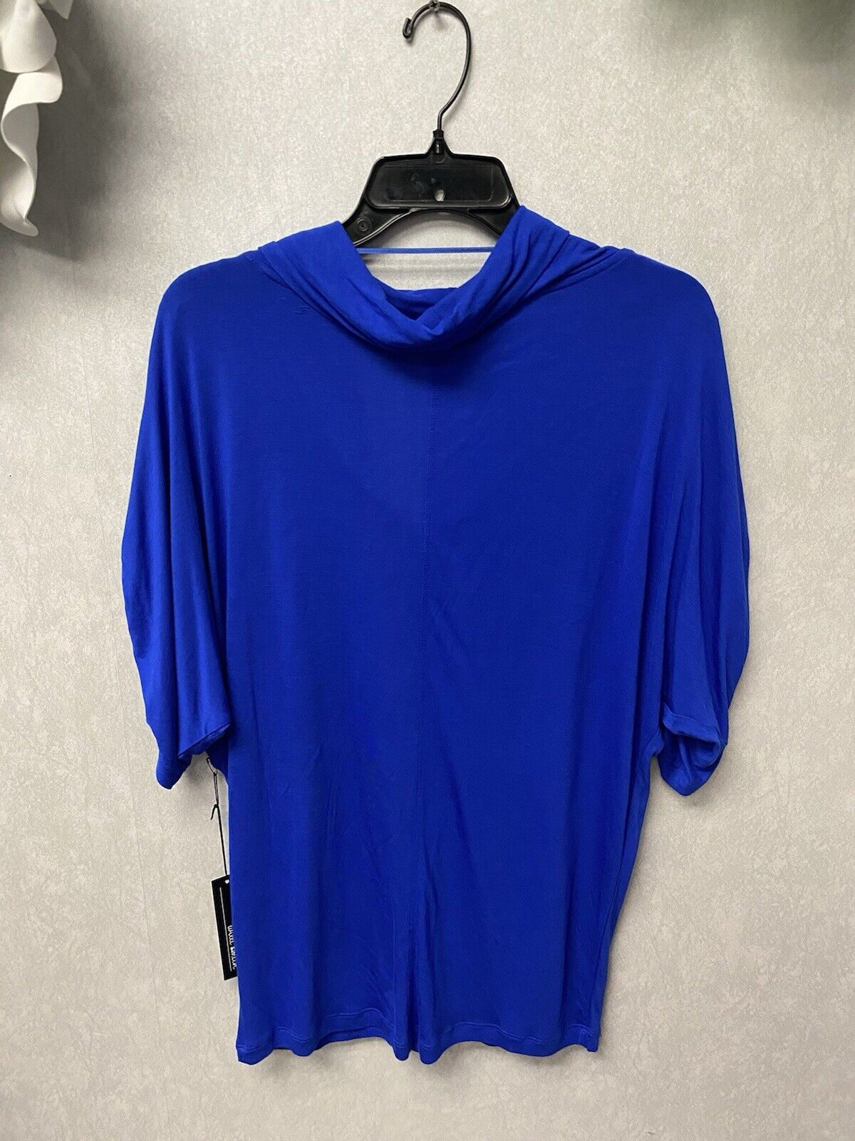 Willi Smith Blue Cowlneck Top Size Large