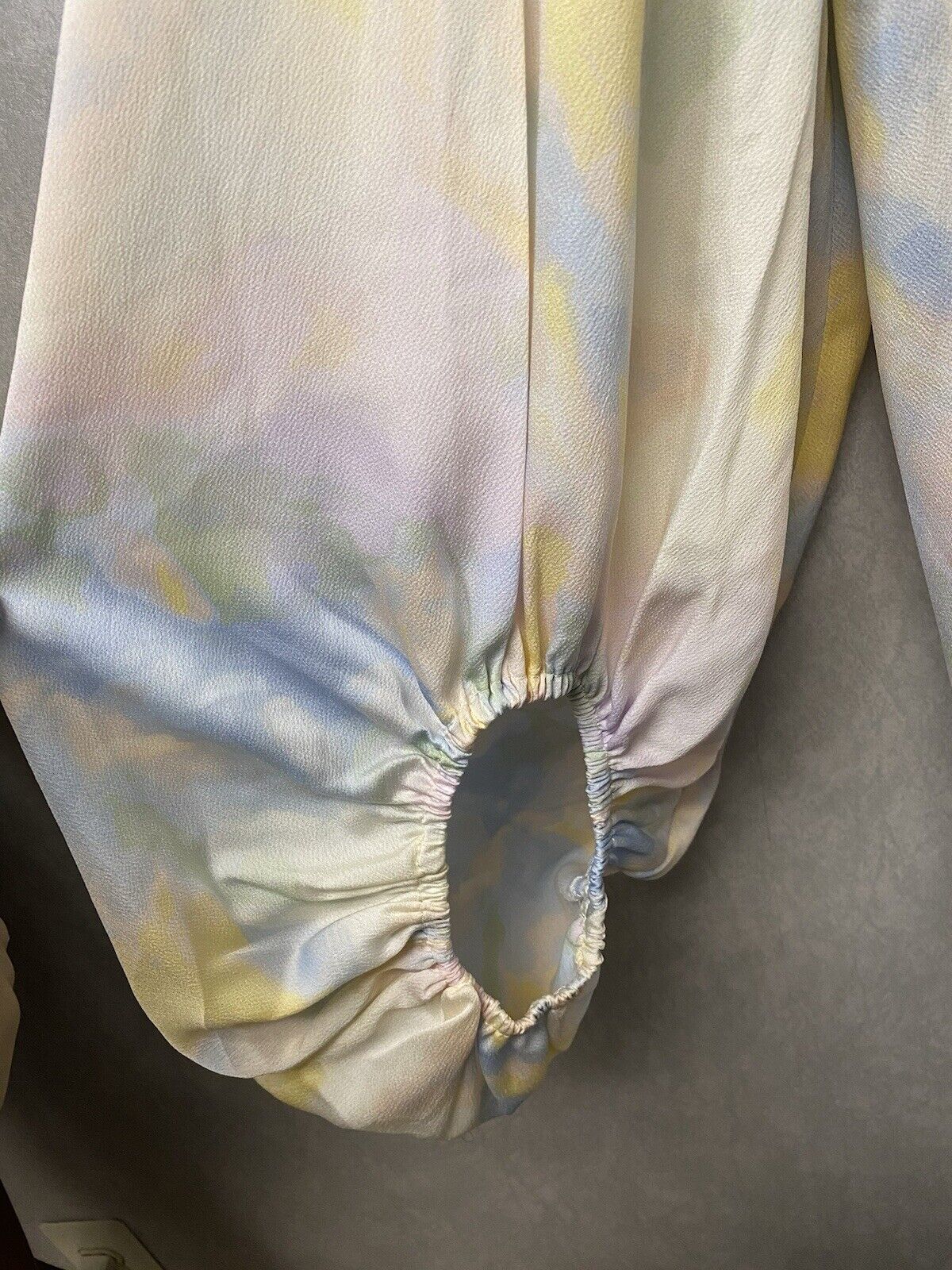 Cato Blouse Multicolor Pastel Abstract Balloon Sleeves Pullover Sz 18/20w