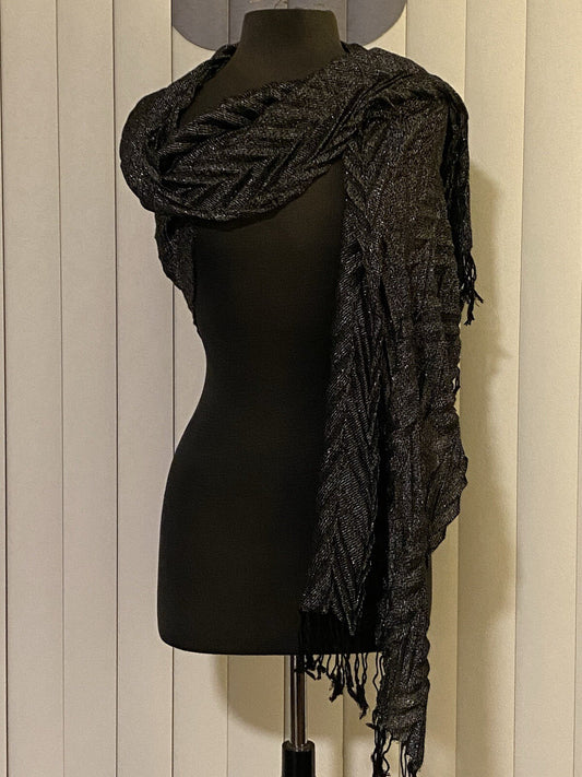 Mossino Silver Shimmer Scarf/Wrap