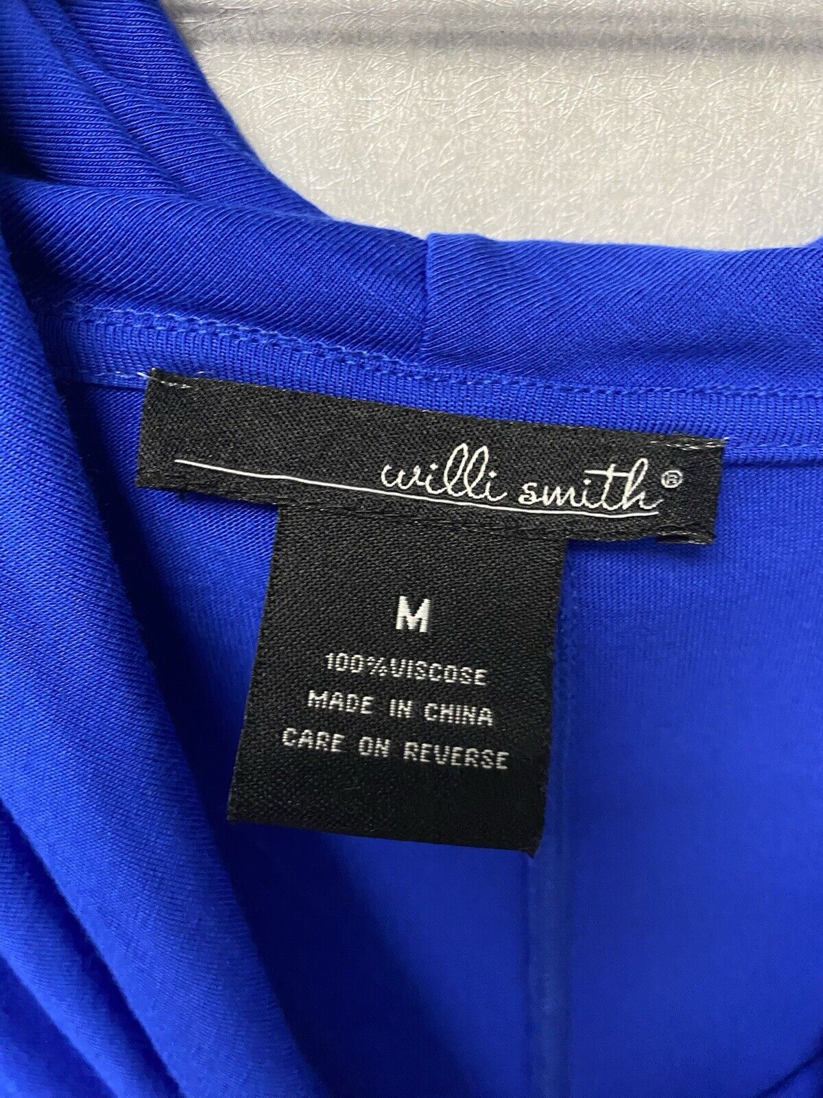 Willi Smith Blue Cowlneck Top Size Large