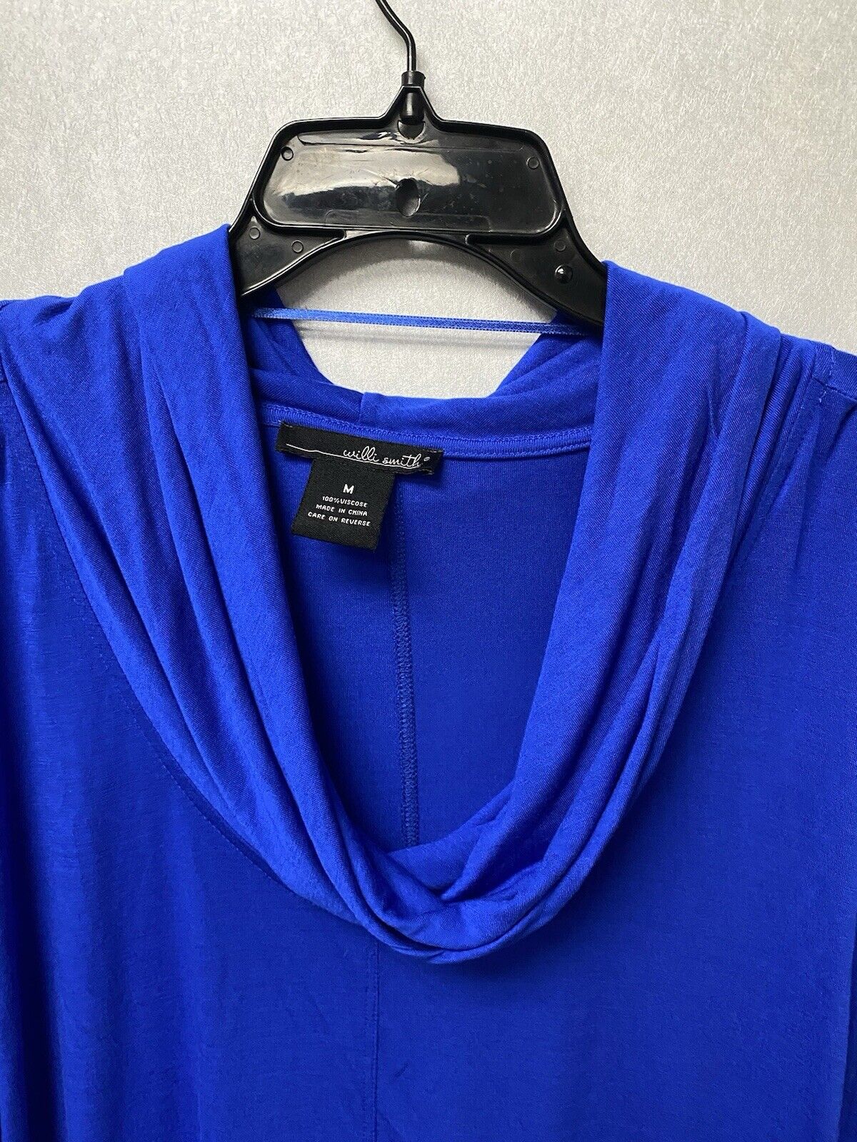 Willi Smith Blue Cowlneck Top Size Large