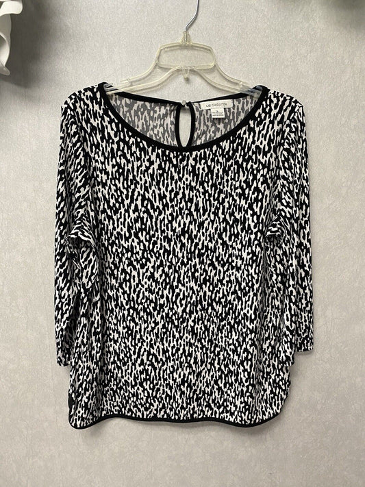 Liz Claiborne Black/white Blouse Size Large