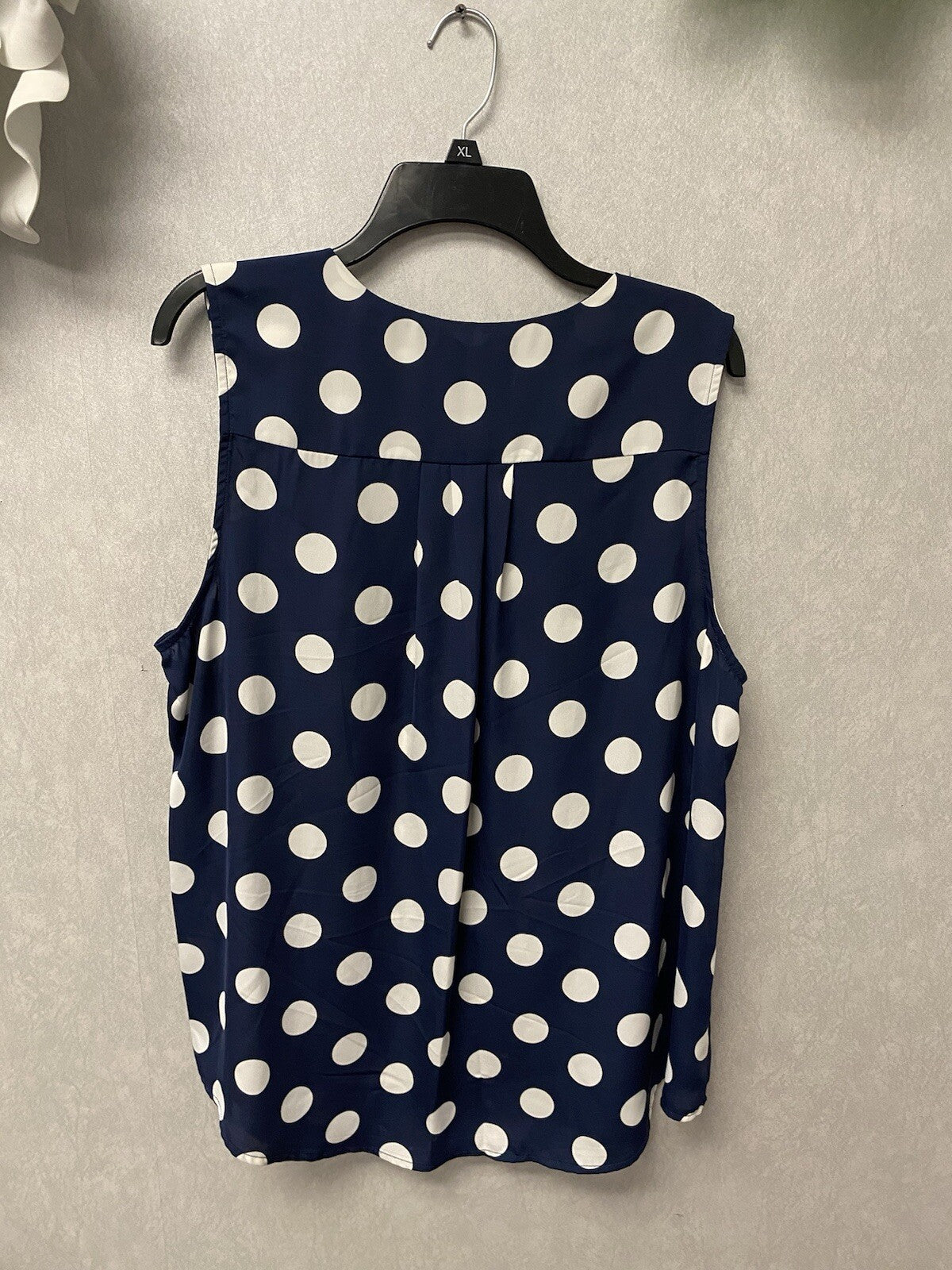 Pixley Blue/White Polka Dot Top Size XL