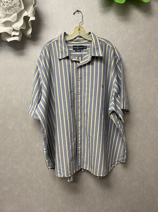 Ralph Lauren Blue/Yellow/ White Button up Shirt Size 4XB