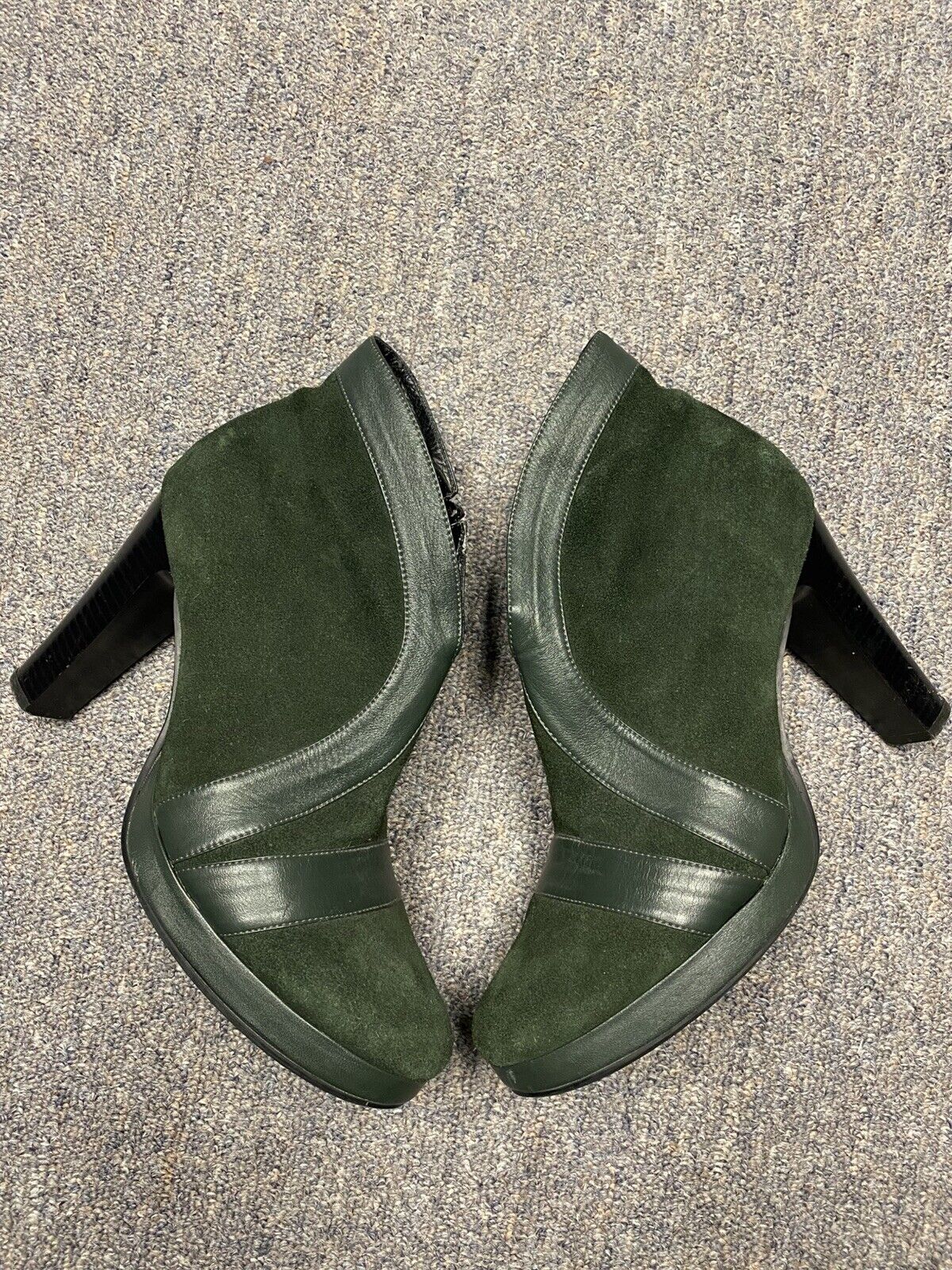 Sam Pendro Green Seude Boots Size 6.5 (37)