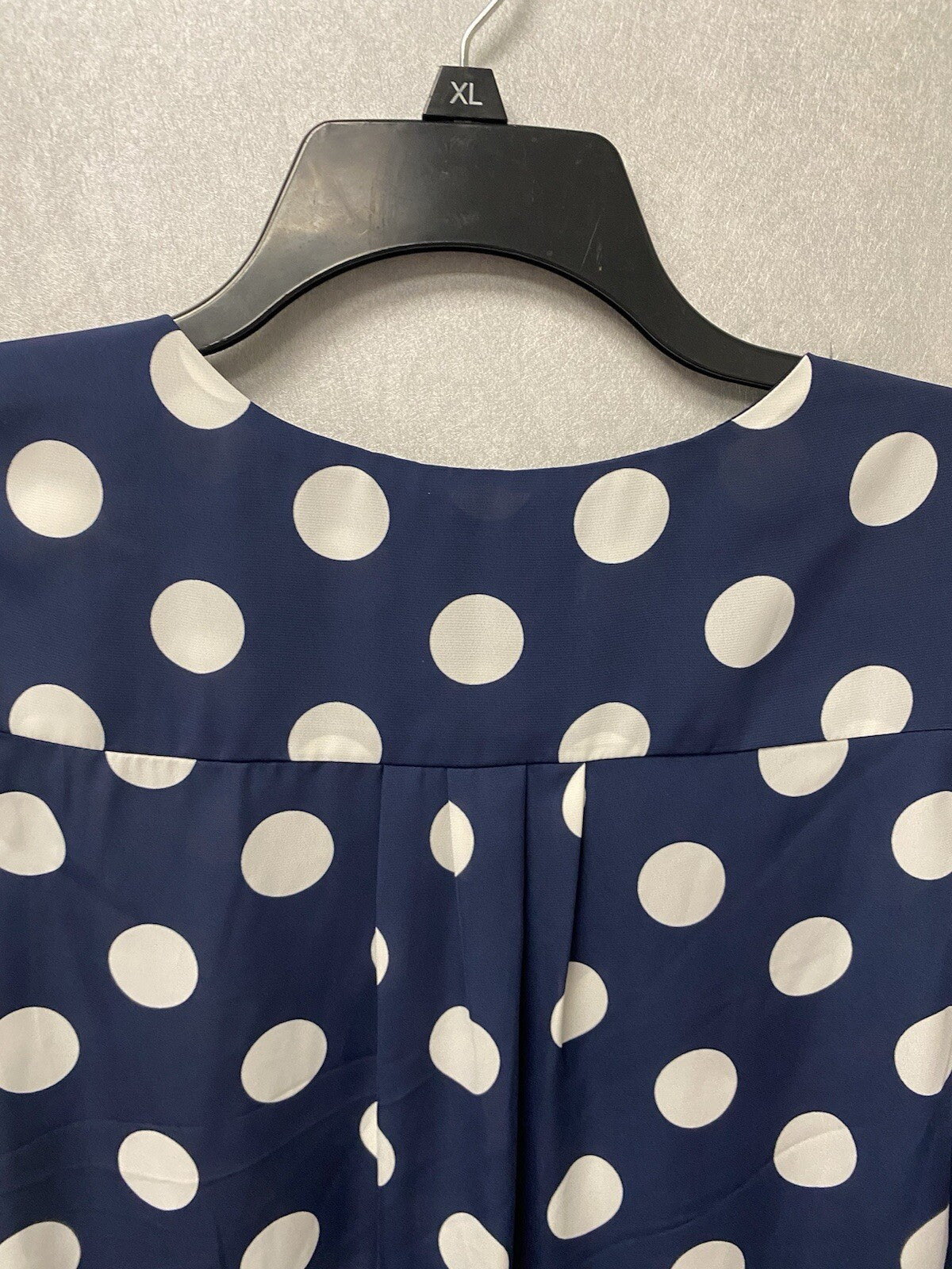 Pixley Blue/White Polka Dot Top Size XL