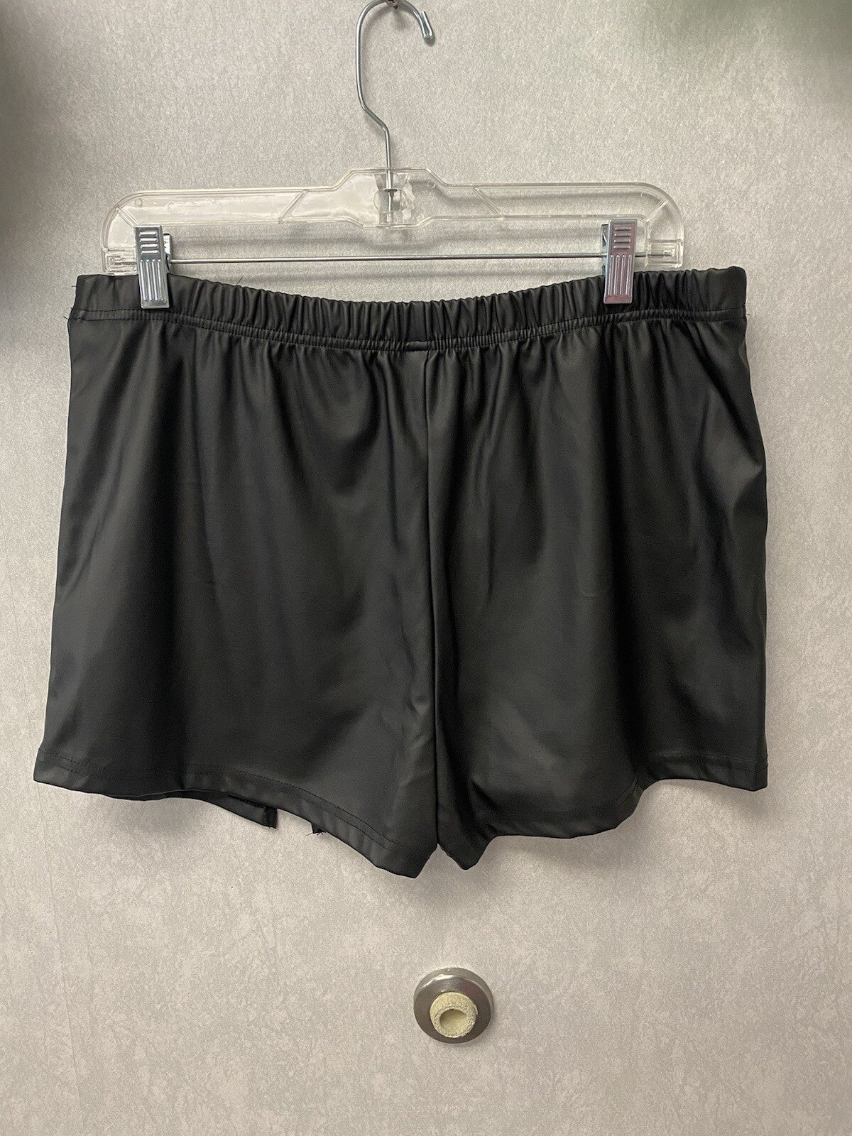 SHEIN Black Vegan Leather Skort Size Xl