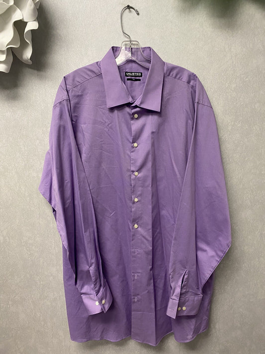 Unlisted by Kenneth Cole Purple Tall Dress Shirt Size 19.5